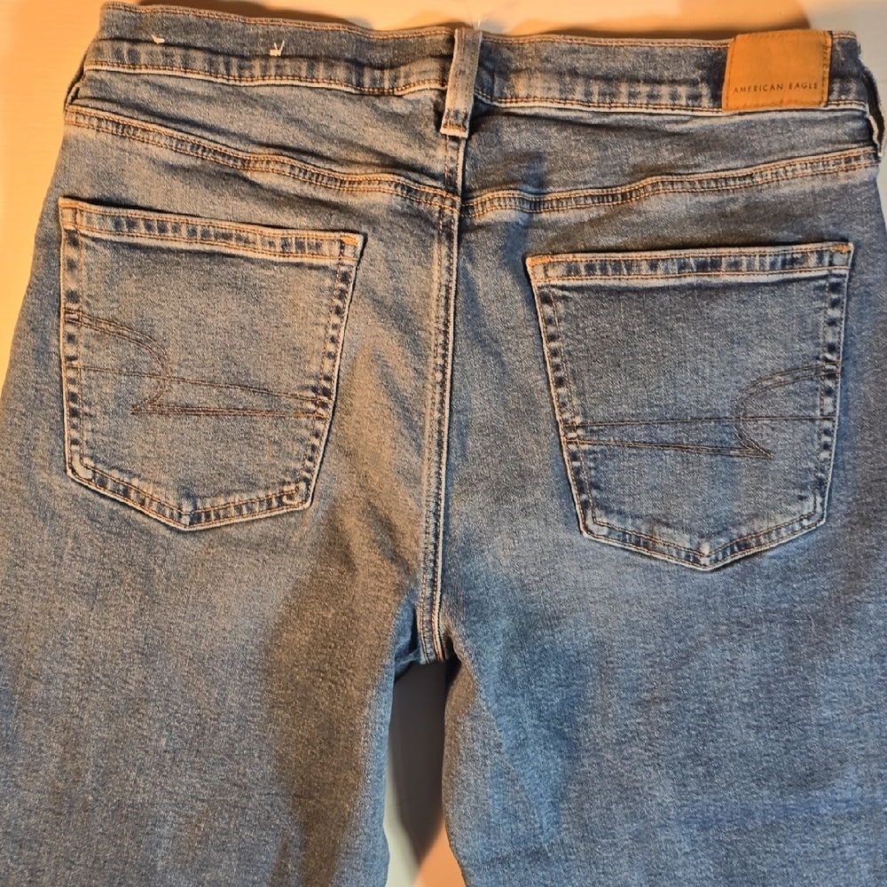 American Eagle Outfitters Denim Womens 12 90s Straight Leg Nice Worn Feel +look - Picture 12 of 14